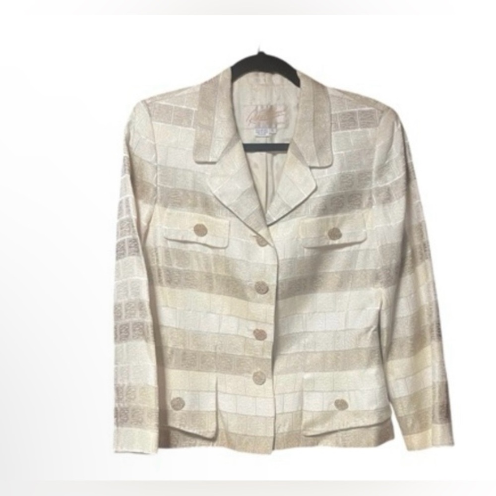 Rickie Freeman‎ For T.J Nites Vintage Metallic Blazer